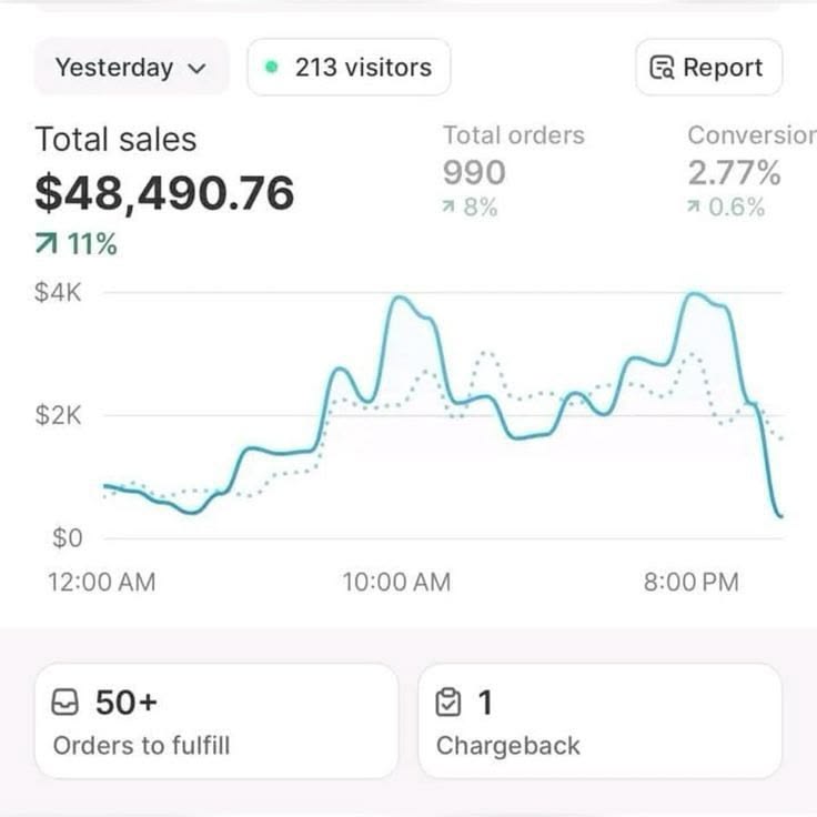Shopify dashboard result for Lucas P.